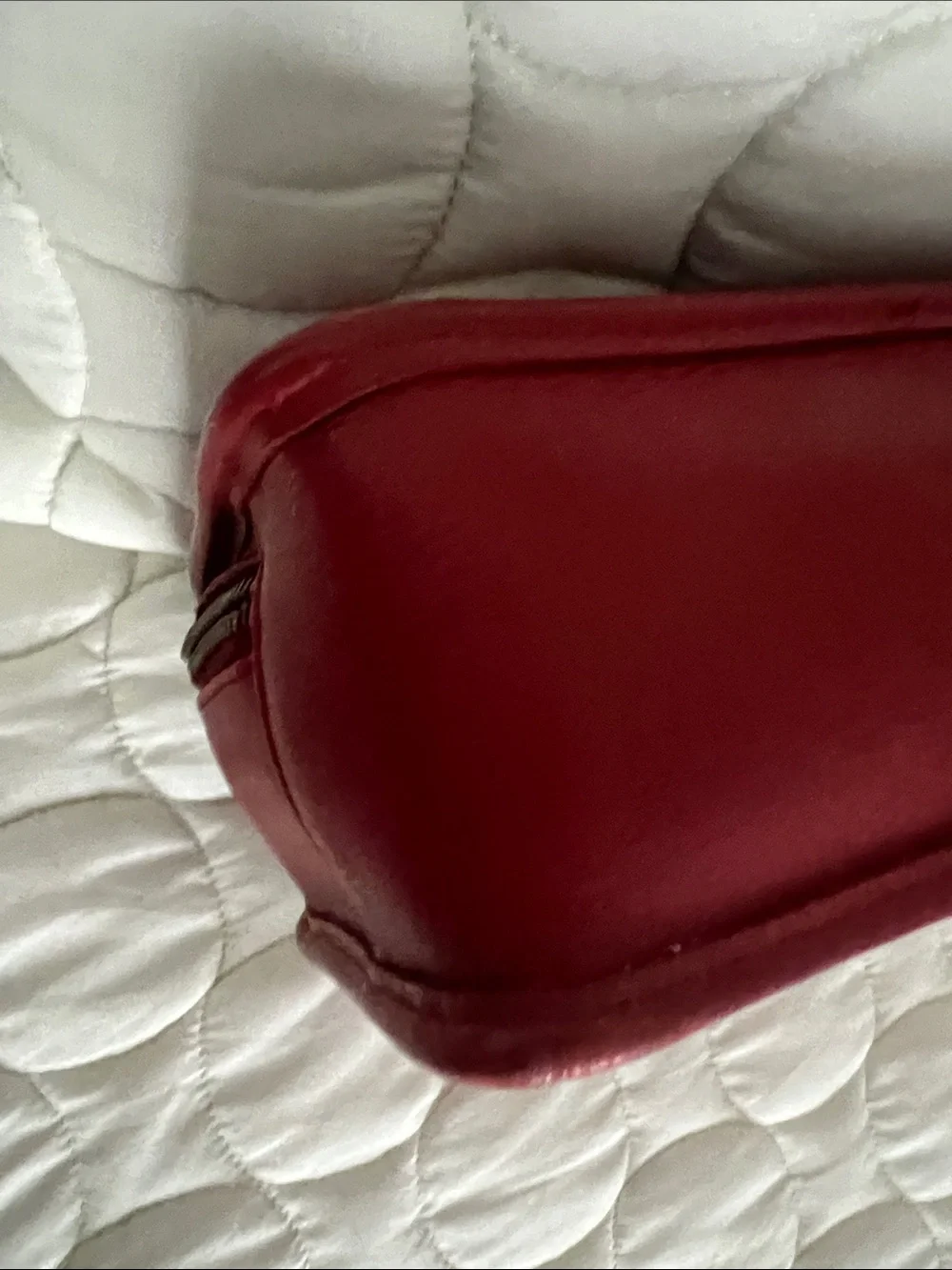 Coach Red Leather Crossbody Bag with Gold Hardware - vintage piece